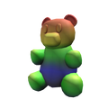 Rainbow Grizzly Shoulder Friend