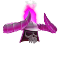 Flaming Pink Horned Helmet