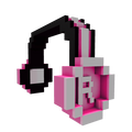 Hot Pink 8-Bit Headphones